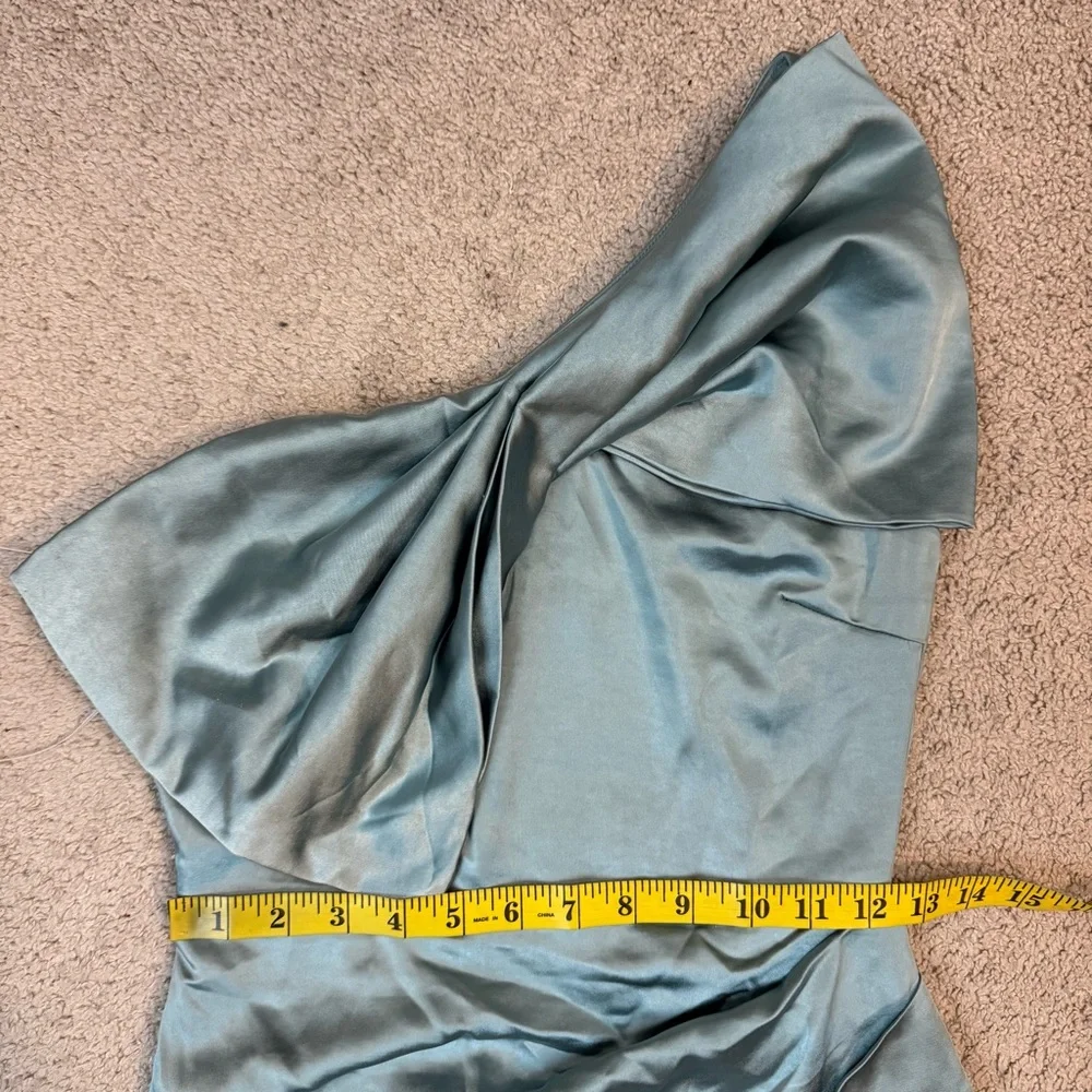 Elliatt Asymmetrical One-Shoulder Mini Dress in Light Blue - Picture 12 of 14